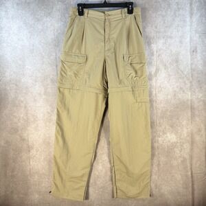 Royal Robbins Convertible Pants Women Size 10‎ Tan Nylon Cargo Hiking Outdoors